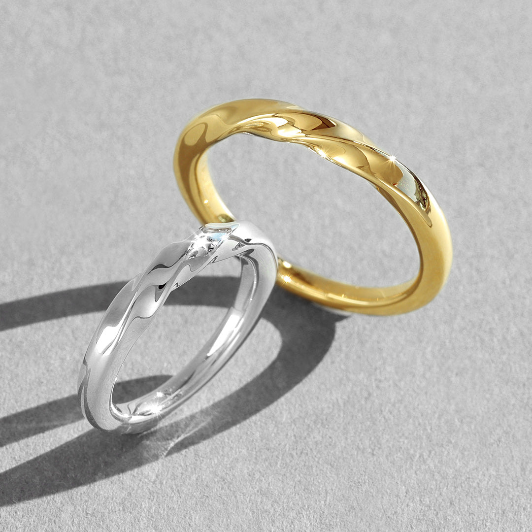 在庫限り・即日発送】シルバー925/K18コーティングピンキーリング