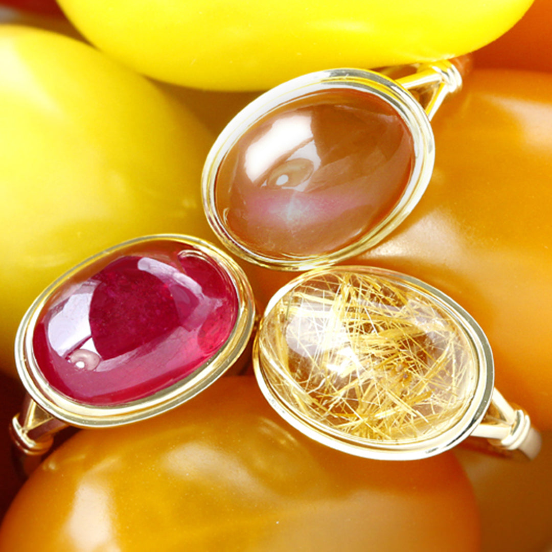 ビズー公式】大粒 ルビー (ガラス含浸) K18(18金) K10(10金) リング