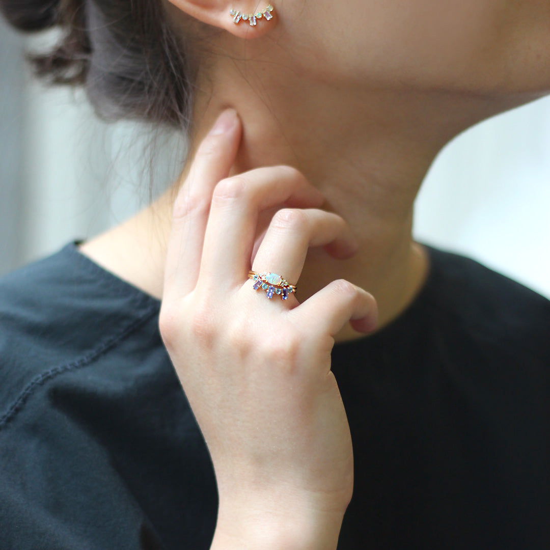 ビズー公式】タンザナイト ライトアパタイト K18 リング グラース