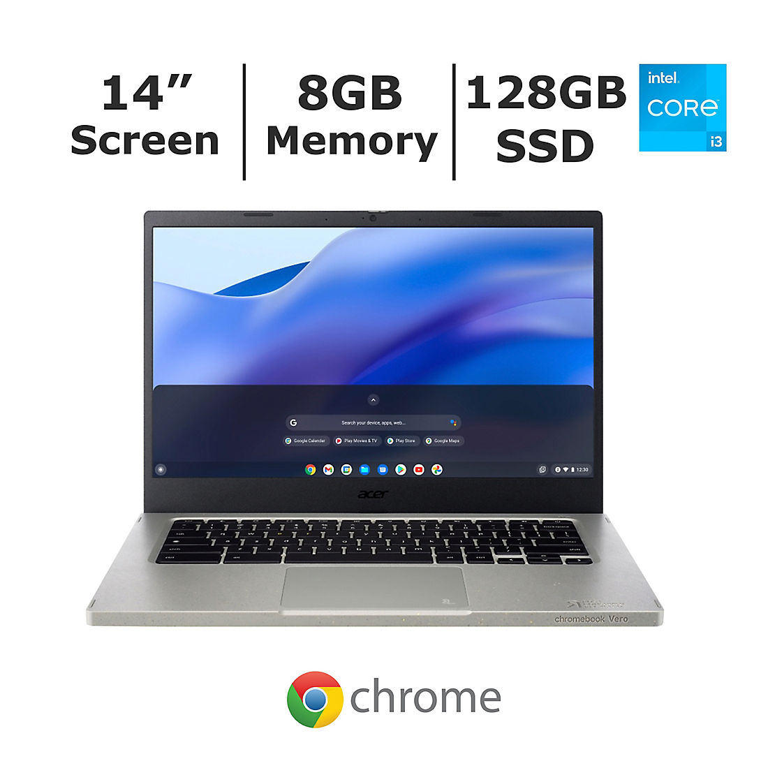 Acer Chromebook Vero 514 Laptop i3 8GB 128GB SSD | BJ's Wholesale Club