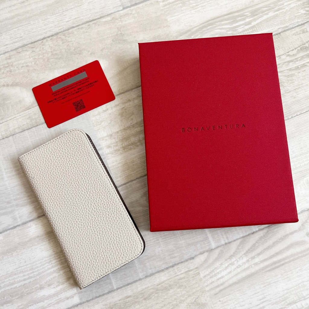 ボナベンチュラの(iPhone 13 Pro) ダイアリーケース シュリンクレザー