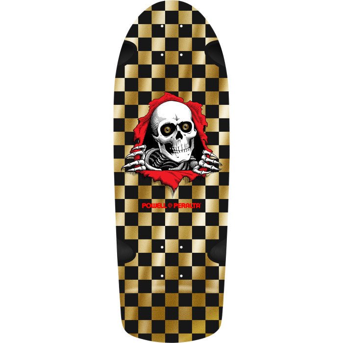 Powell Peralta OG Ripper Checker Reissue Skateboard Deck Gold Foil
