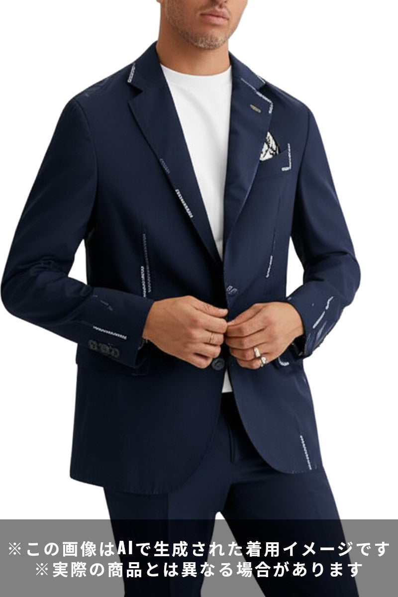 ハンドステッチスーツ / Col：BLU ネイビー BOB JAPAN