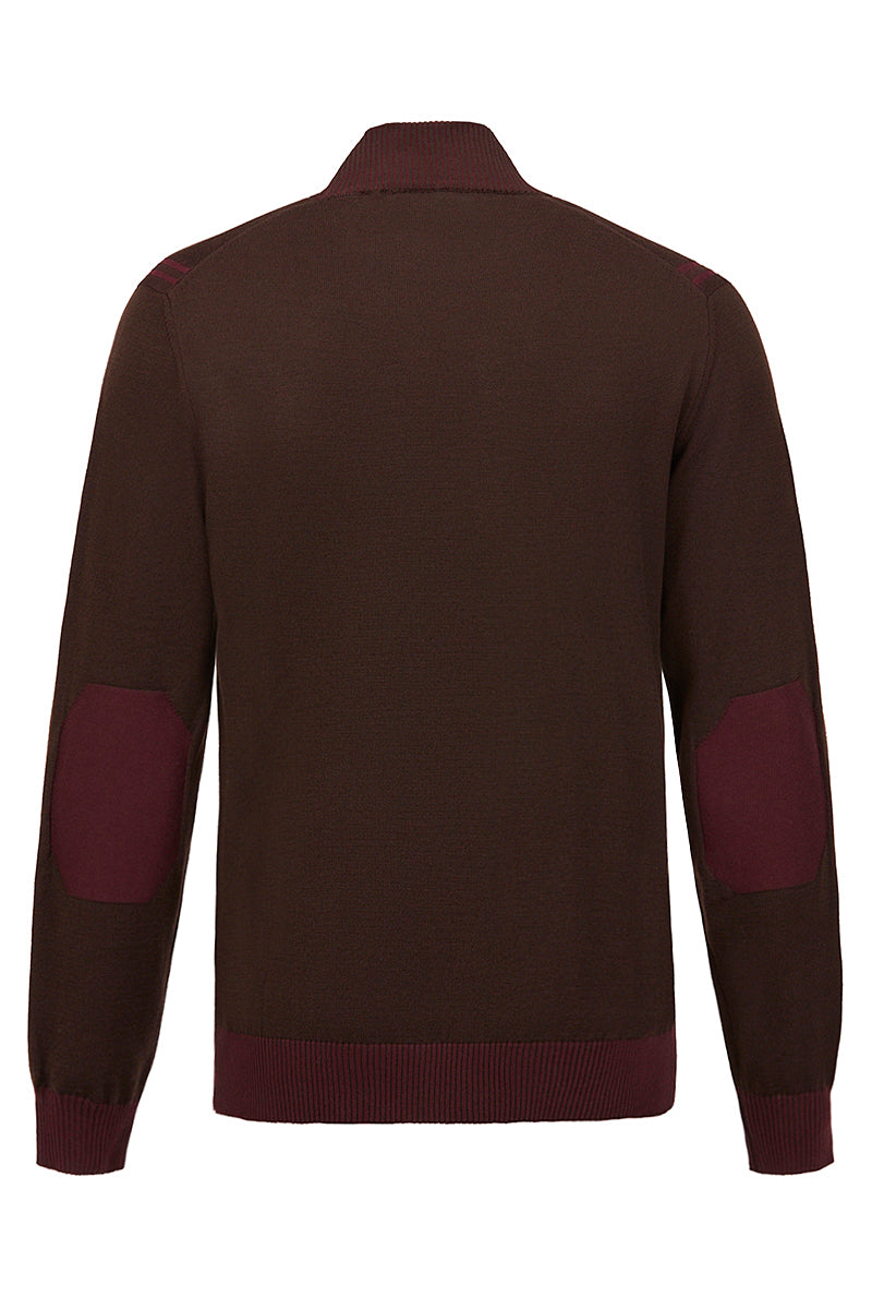 LUBE リバーシブルハイネックニット / COL：MORO＆BORDEAUX ブラウン