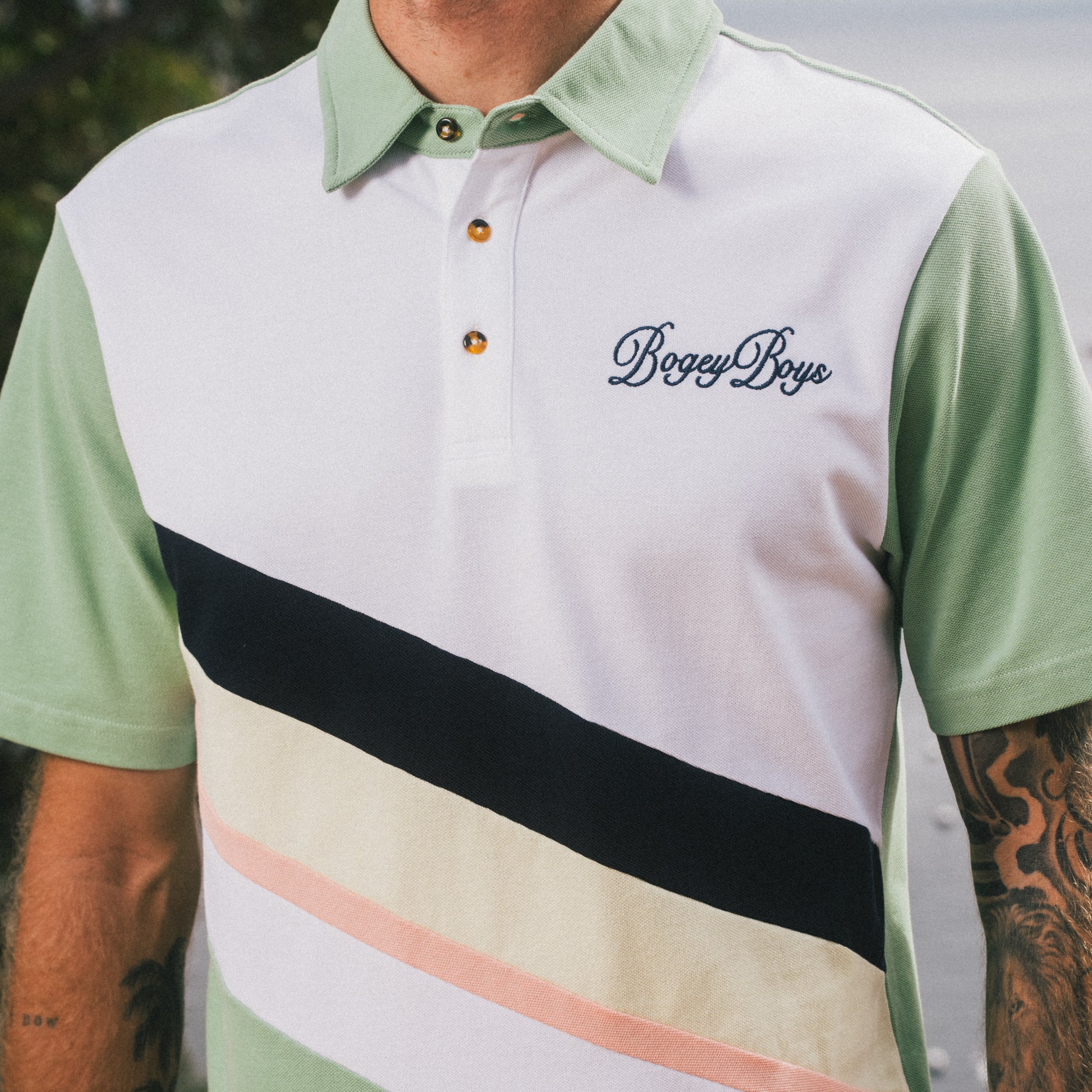 Diagonal Polo - Fair Green – Bogey Boys