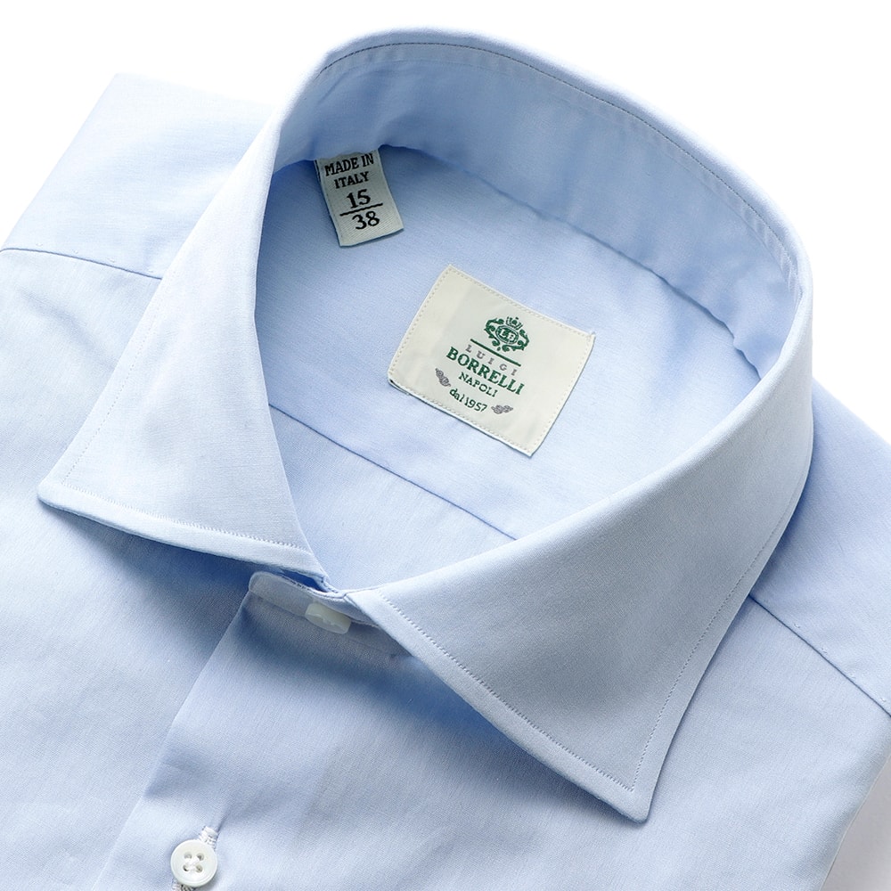 コットンポプリン無地セミワイドカラーシャツ／LUCIANO（PS44140