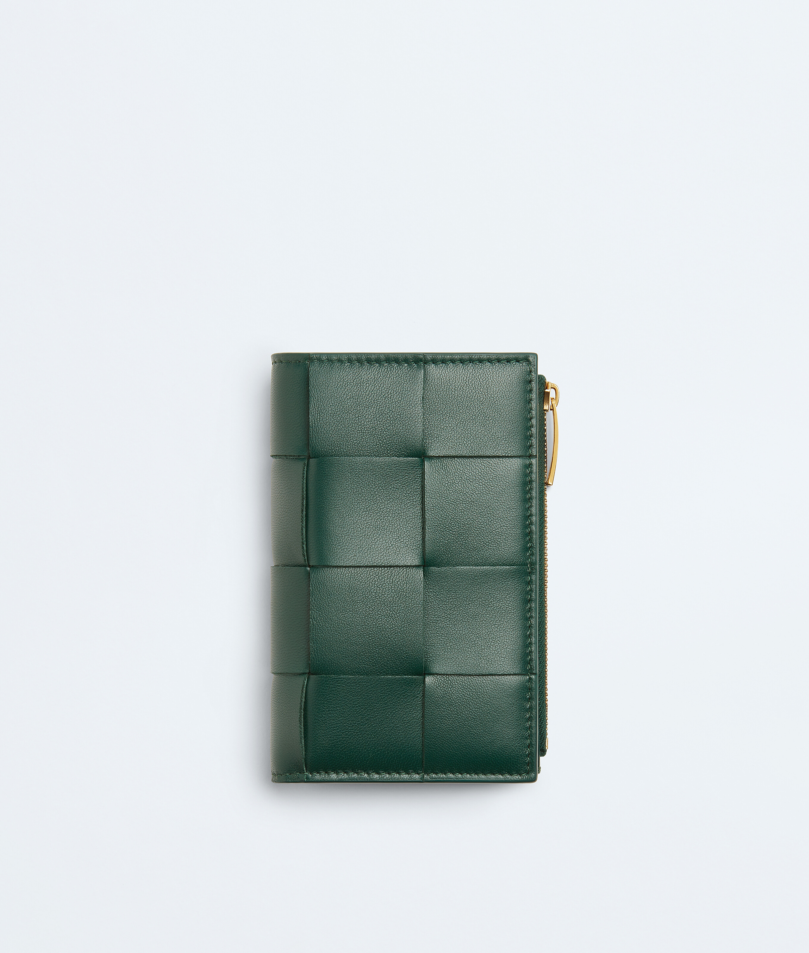 Women's Cassette Medium Bi-Fold Wallet in Emerald green | Bottega
