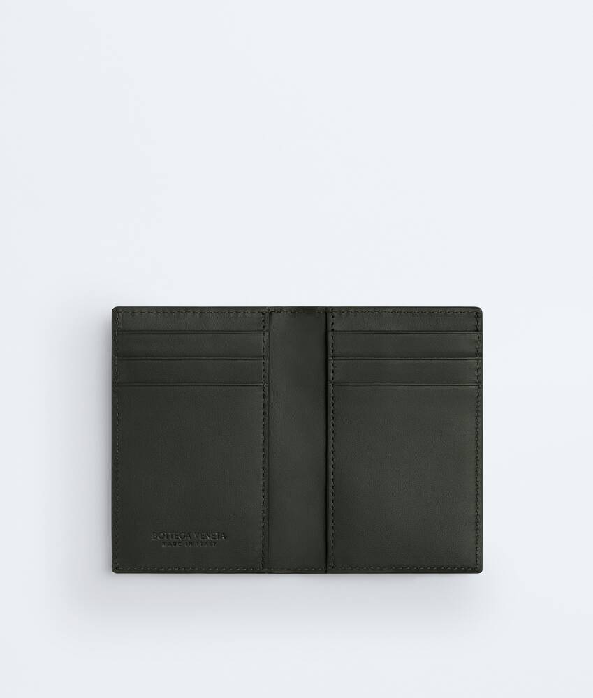 Men's Intrecciato Flap Card Case in Dark green | Bottega Veneta US
