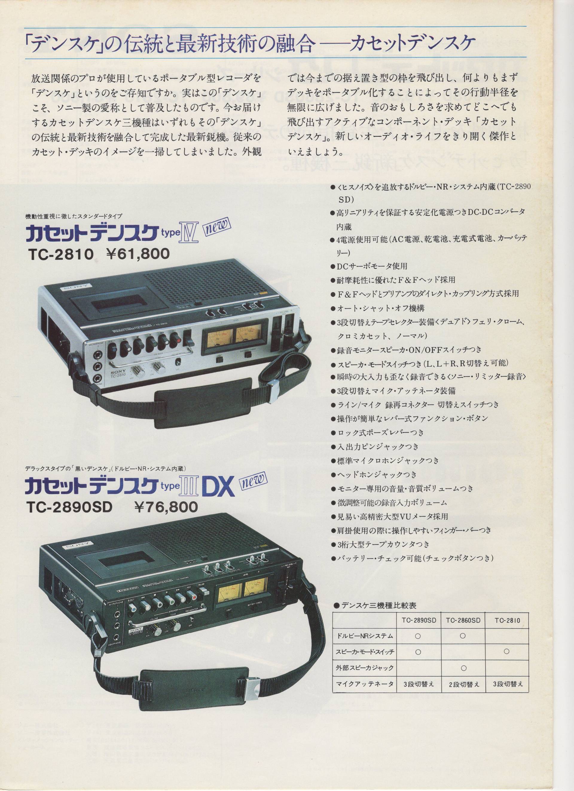 カセットデンスケシリーズ 1974年11月 | ソニー坊やと呼ばれた男