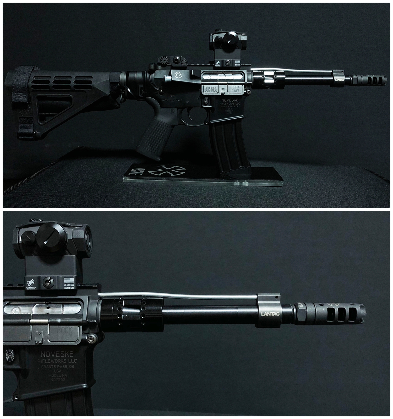 実物 LANTAC ULTRA LOW PROFILE GAS BLOCK 750 AR15 556 MADE IN THE