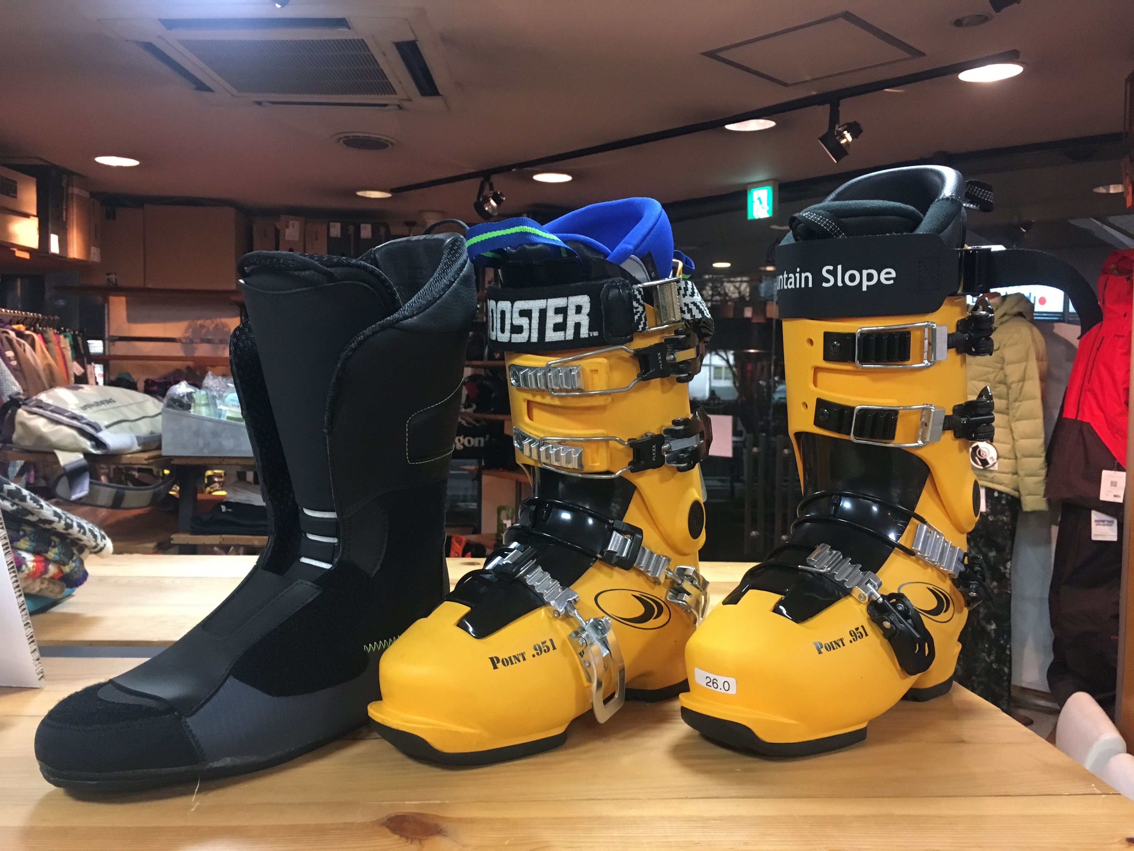 Mountain slope point 951 Aシェル・Bシェルのフィッティング受け付け