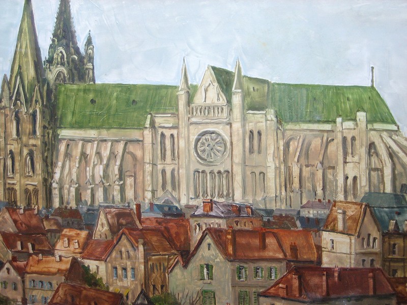 坂本益夫 さかもとますお 油彩 | 路地裏の骨董カフェ