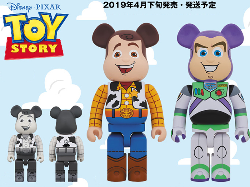 受注販売 トイ・ストーリーベアブリック ウッディベアブリック黒白 ver