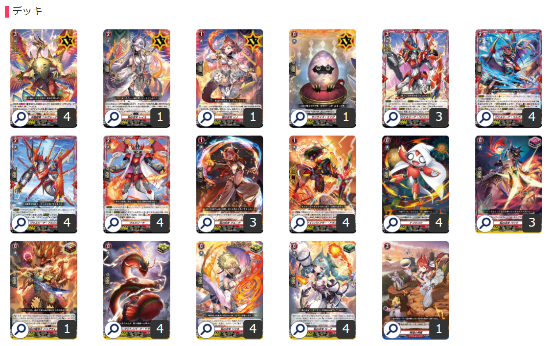 ヴァンガード】『天輪聖竜 ニルヴァーナ』軸 デッキレシピ＆解説