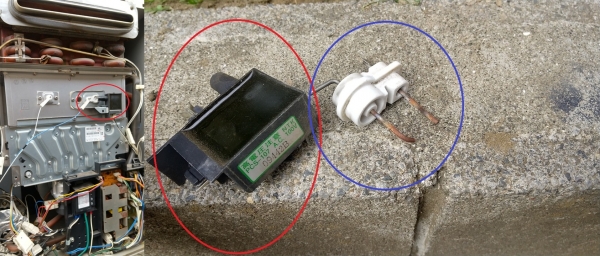 部品購入で苦戦 ノーリツ給湯器 点火不良 DIY修理 エラー111 - 雨でも