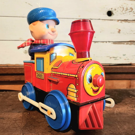 昭和レトロな電動ブリキ玩具 増田屋齋藤貿易『デコちゃんポッポ