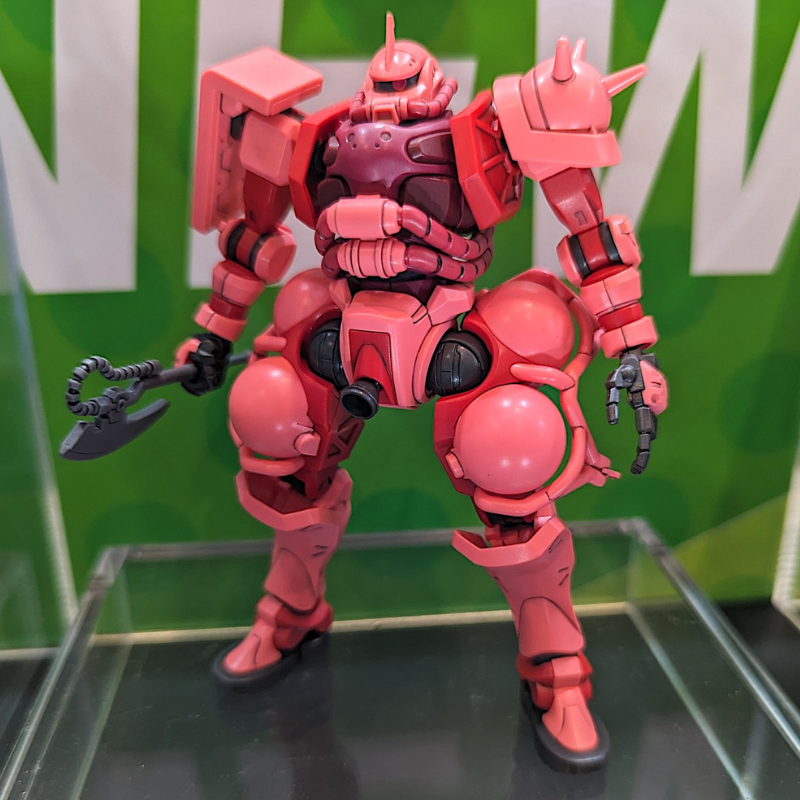 HG 1/144 シャア専用ザク(GQ)の塗装完成見本を展示（静岡ホビーショー