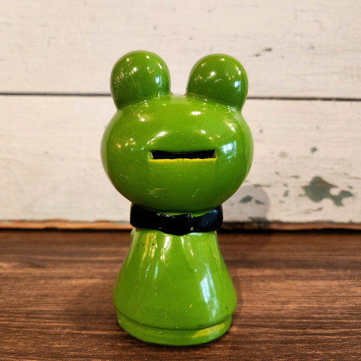 昭和レトロ コーワのケロちゃん？ カエルの陶器製貯金箱 - [Sold Out
