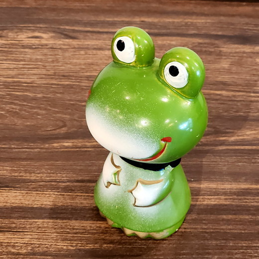 昭和レトロ コーワのケロちゃん？ カエルの陶器製貯金箱 - [Sold Out