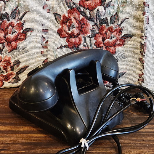 昭和レトロな黒電話 4号A電話機(だるま)＆650-C内線用電話機 - [Sold