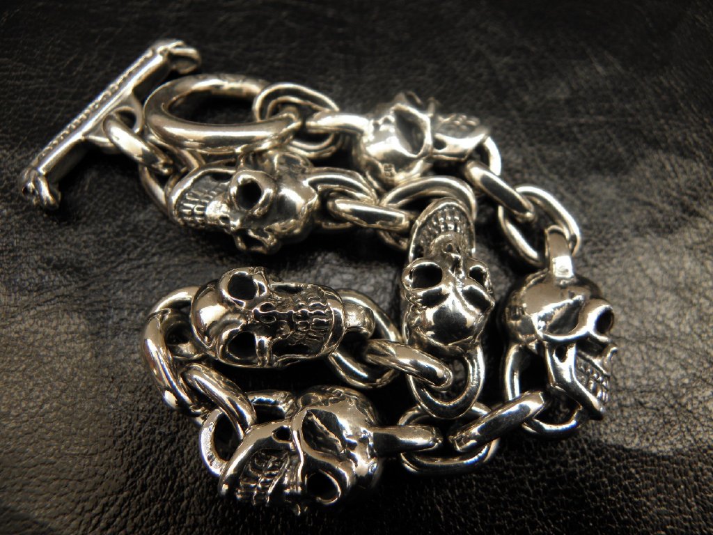 ガボラトリーの6スカル ブレスレット ハーフ サイズ - ガボラトリー
