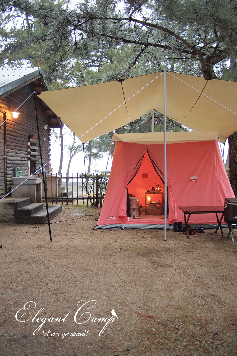 購入レポ【コールマンクラシックテントピンク（ストロベリー）】耐水