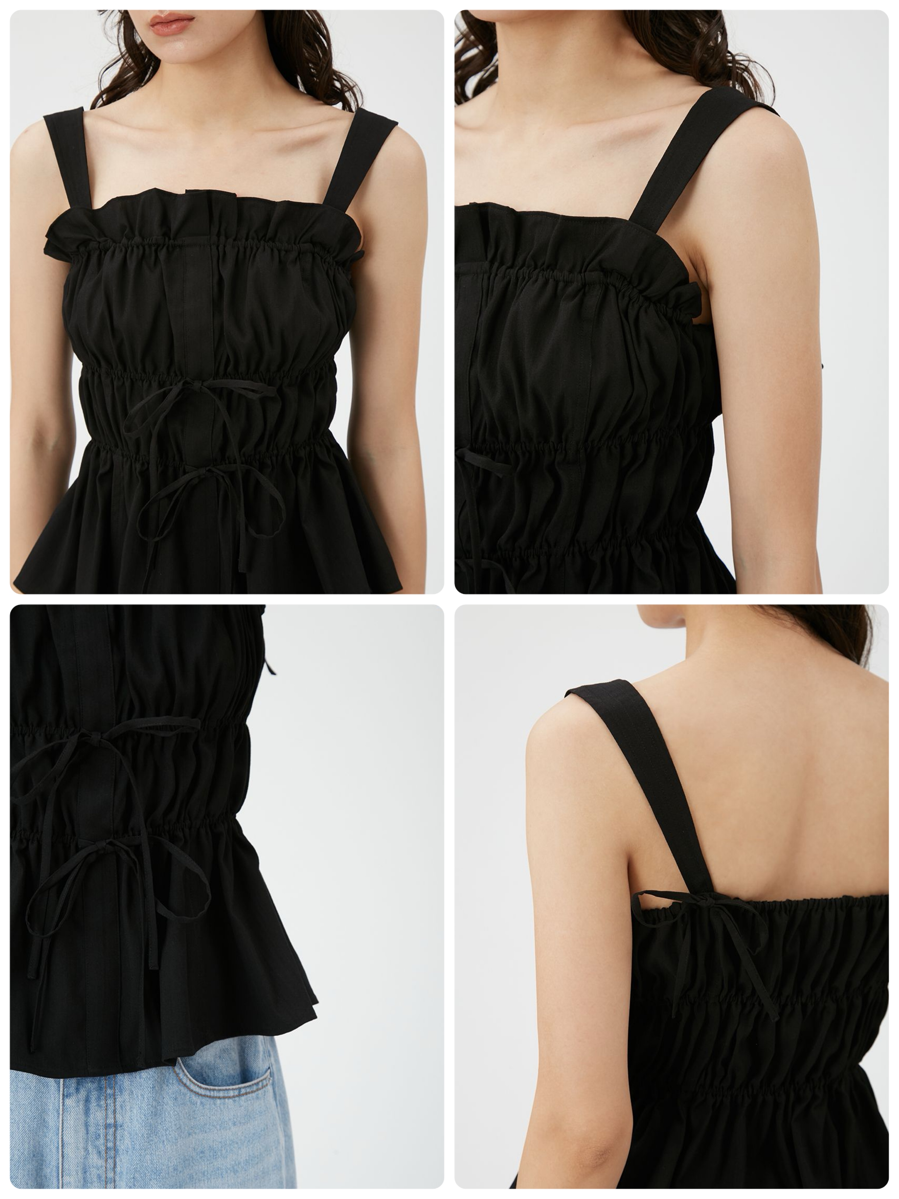 新作！シャーリングフリルペプラムブラウス | FRAY I.D | ショップ