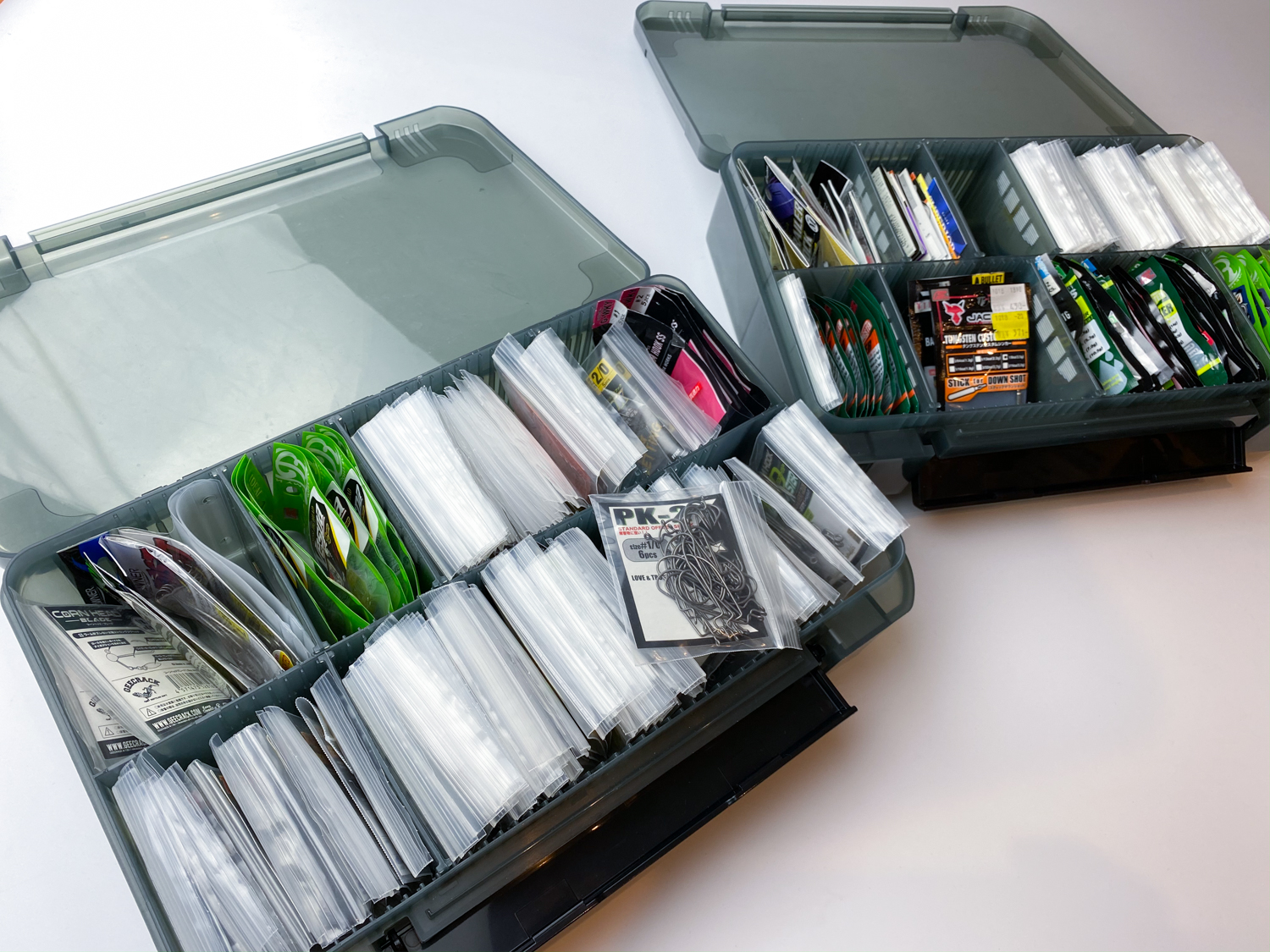 バス釣り小物の収納】予備のフック・シンカー等をVS-3043NDDに収納する