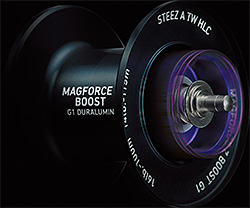 φ36mm MAG-Z BOOSTスプールを搭載 ダイワ 21 スティーズ A TW HLC