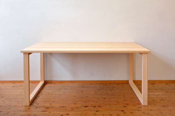 ひのき無垢 「ロの字」脚のテーブル | HINOKICRAFT