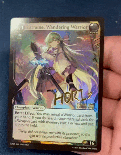 Sample cards: Lorraine, Wandering Warrior | Silvie, Wrote a Blog