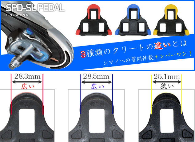 シマノのロード用クリートは3種類。その違いをご存知か