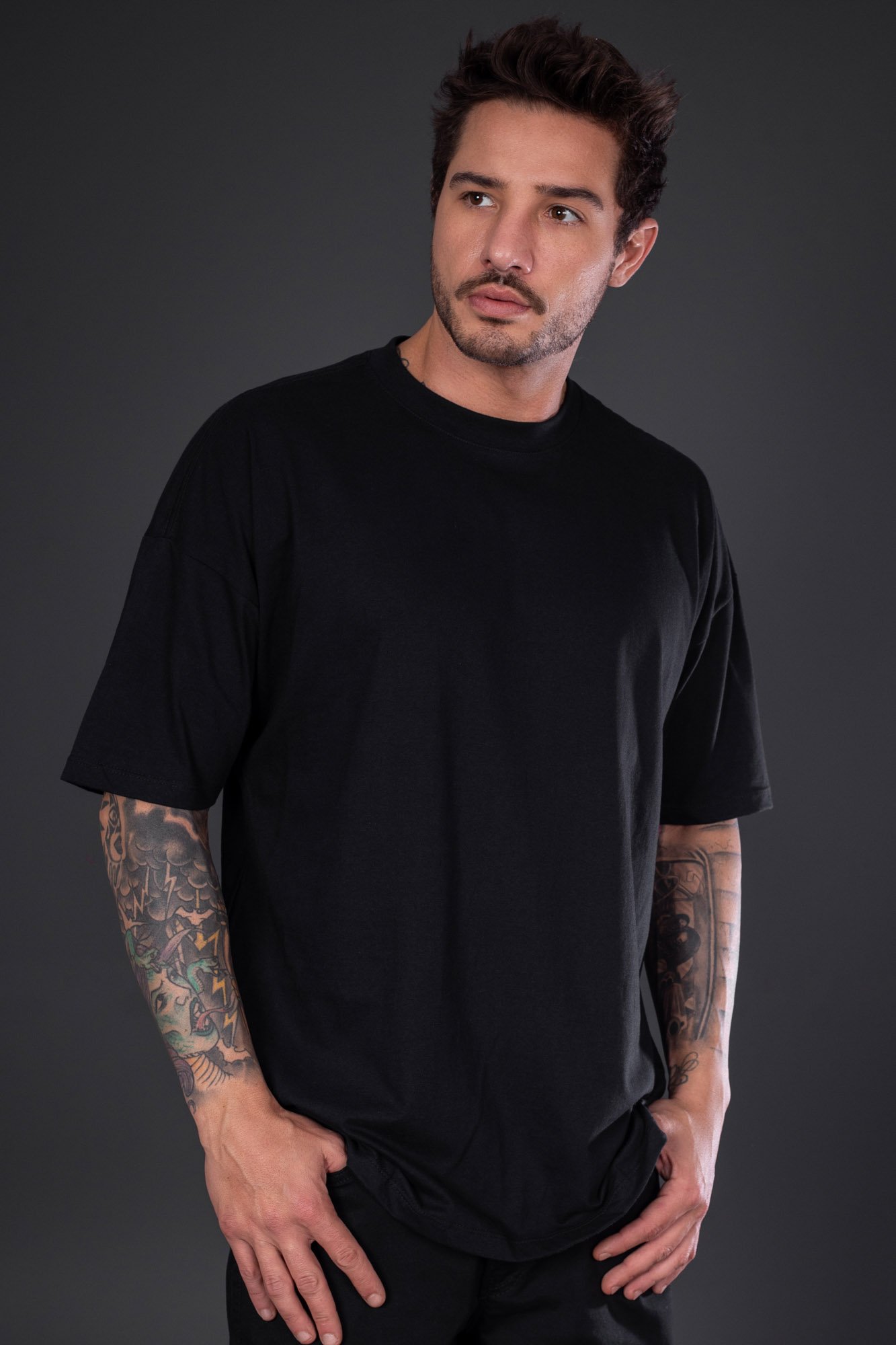 Camiseta Oversized Preta Lisa