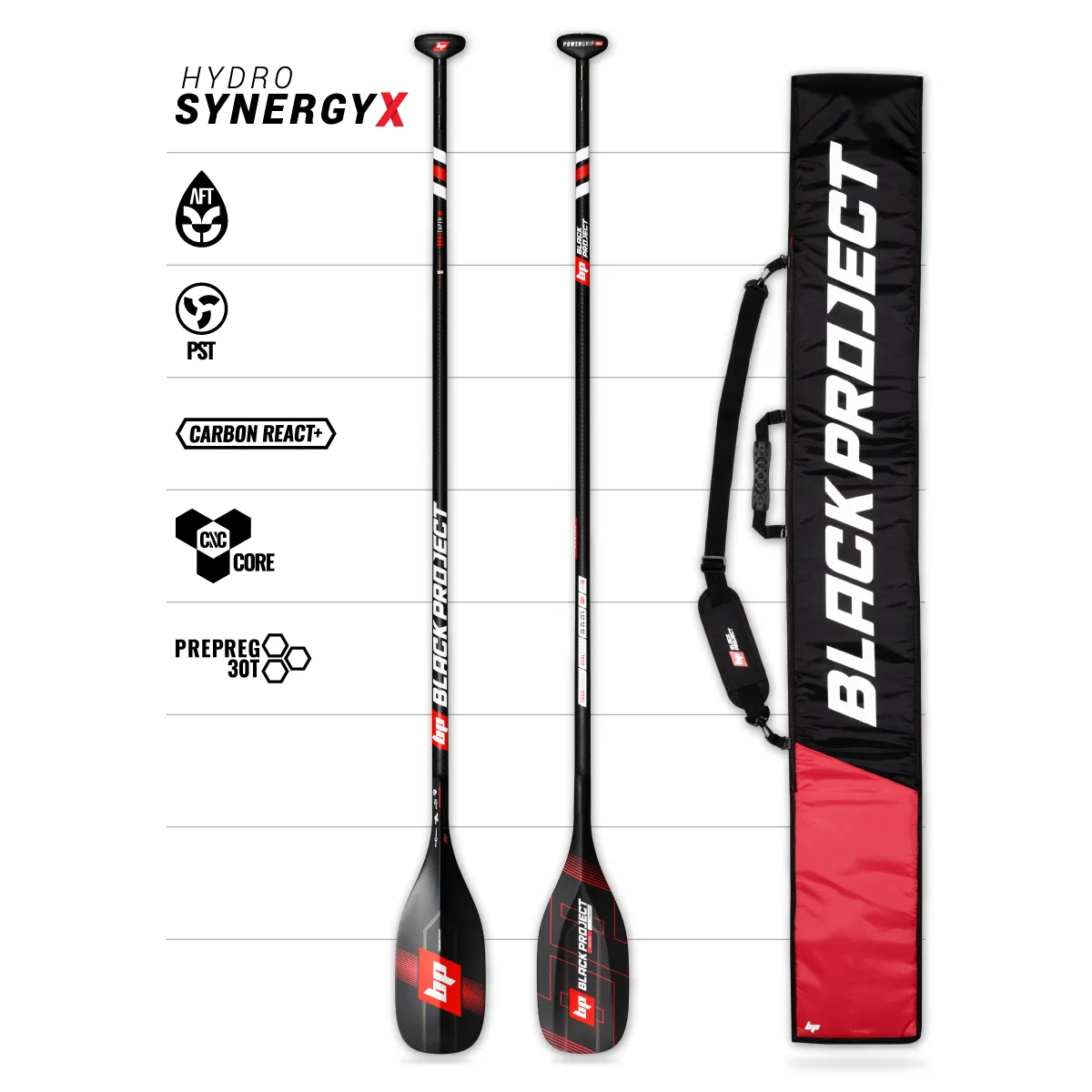 Hydro SynergyX | SUP Race Paddle | BLACK PROJECT SUP