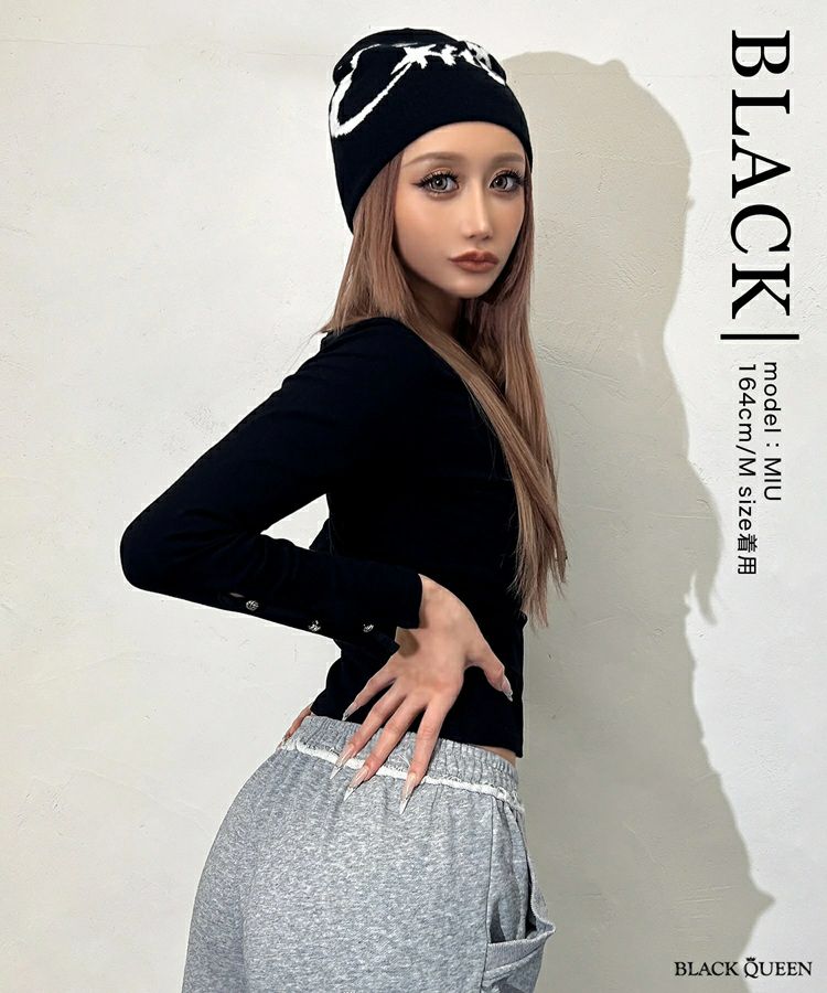 ロゴ入りニットビーニー | レディースギャルファッション通販