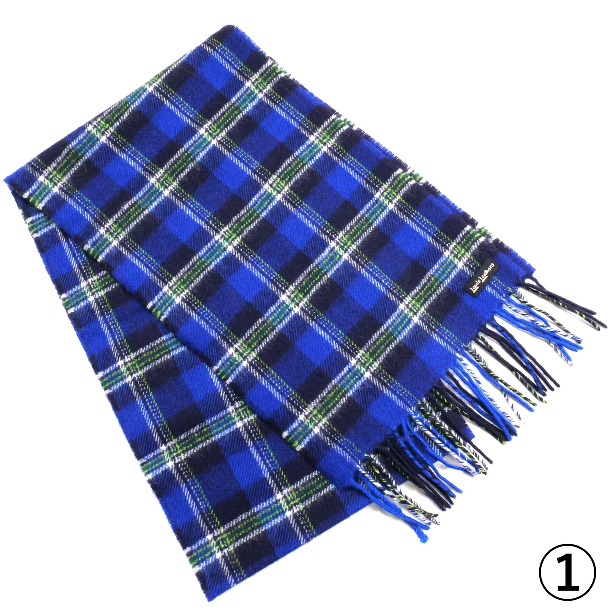 Lewis Leathers WOOL SCARVES ブルータータンチェック Lewis Leathers