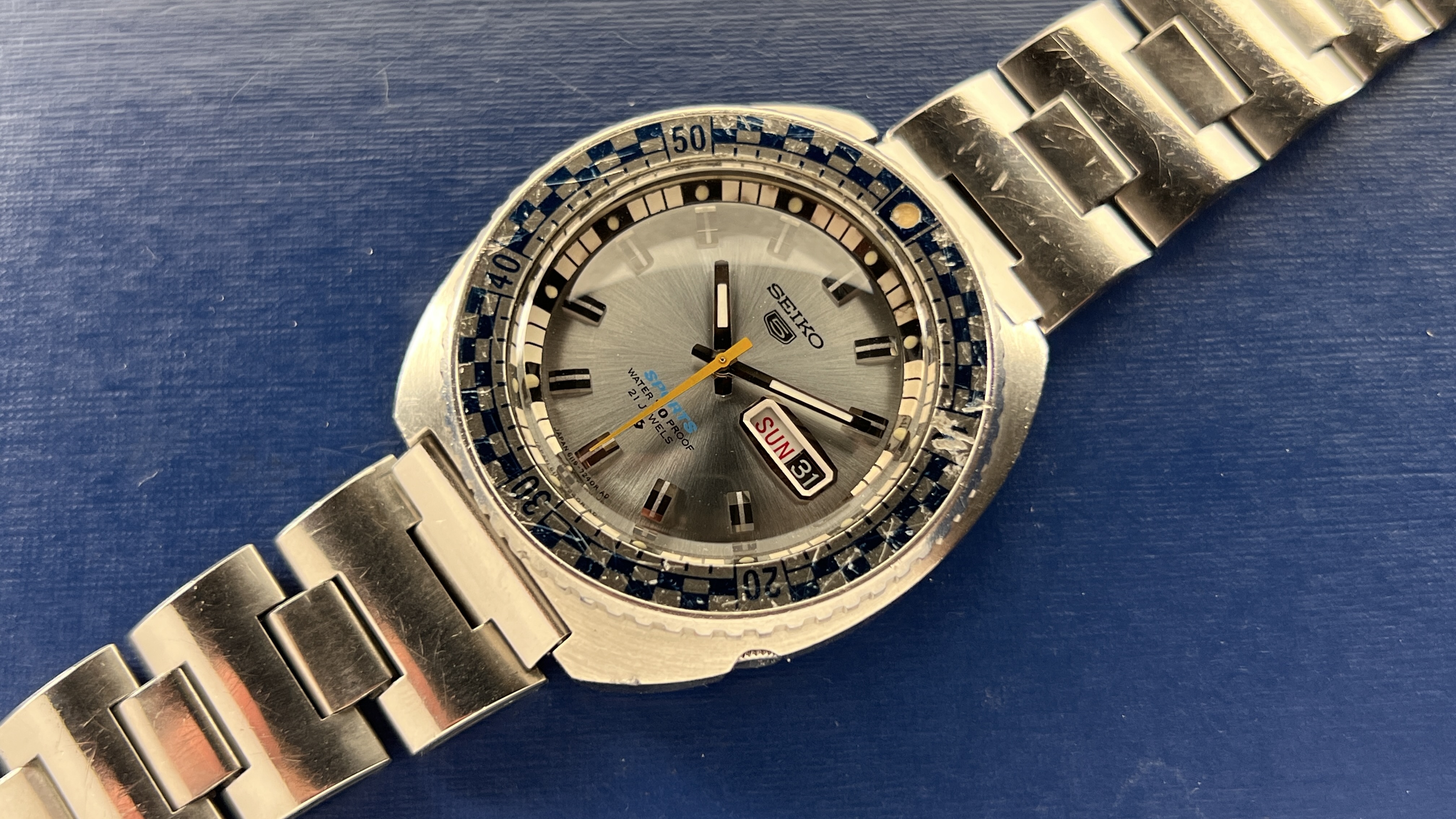 SOLD — Seiko 6116-7173 Silver Rally Diver – Blair Watch Project