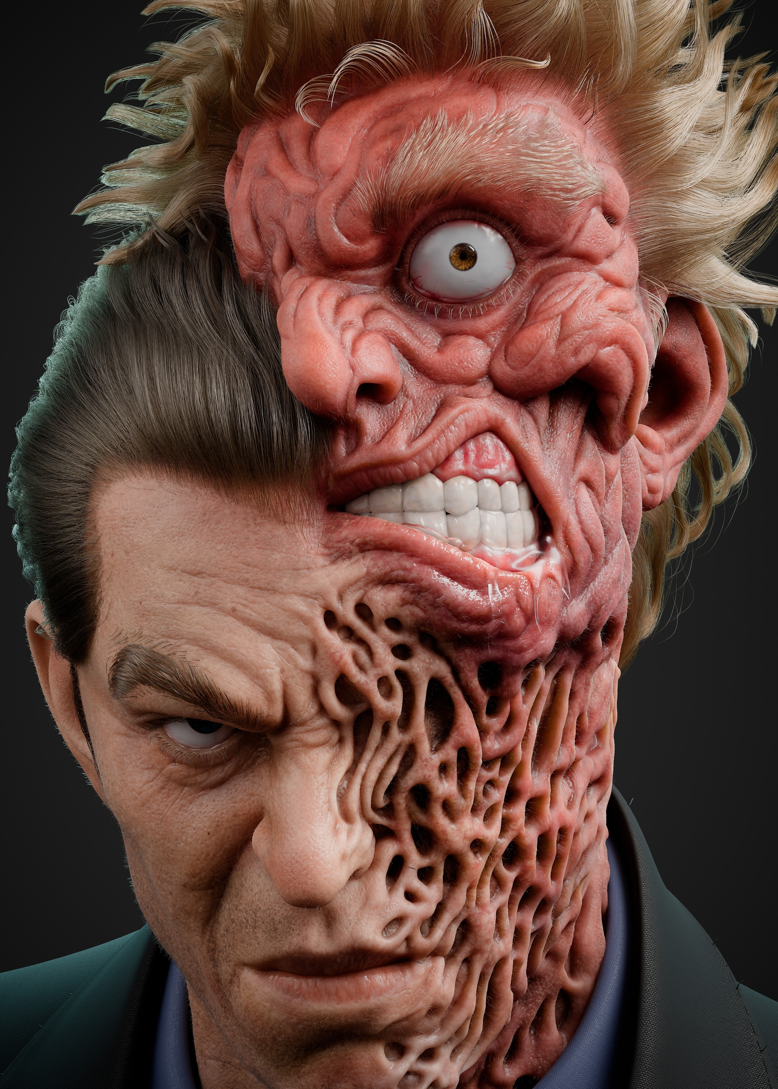 Two Face(Harvey Dent) - Finished Projects - Blender Artists Community