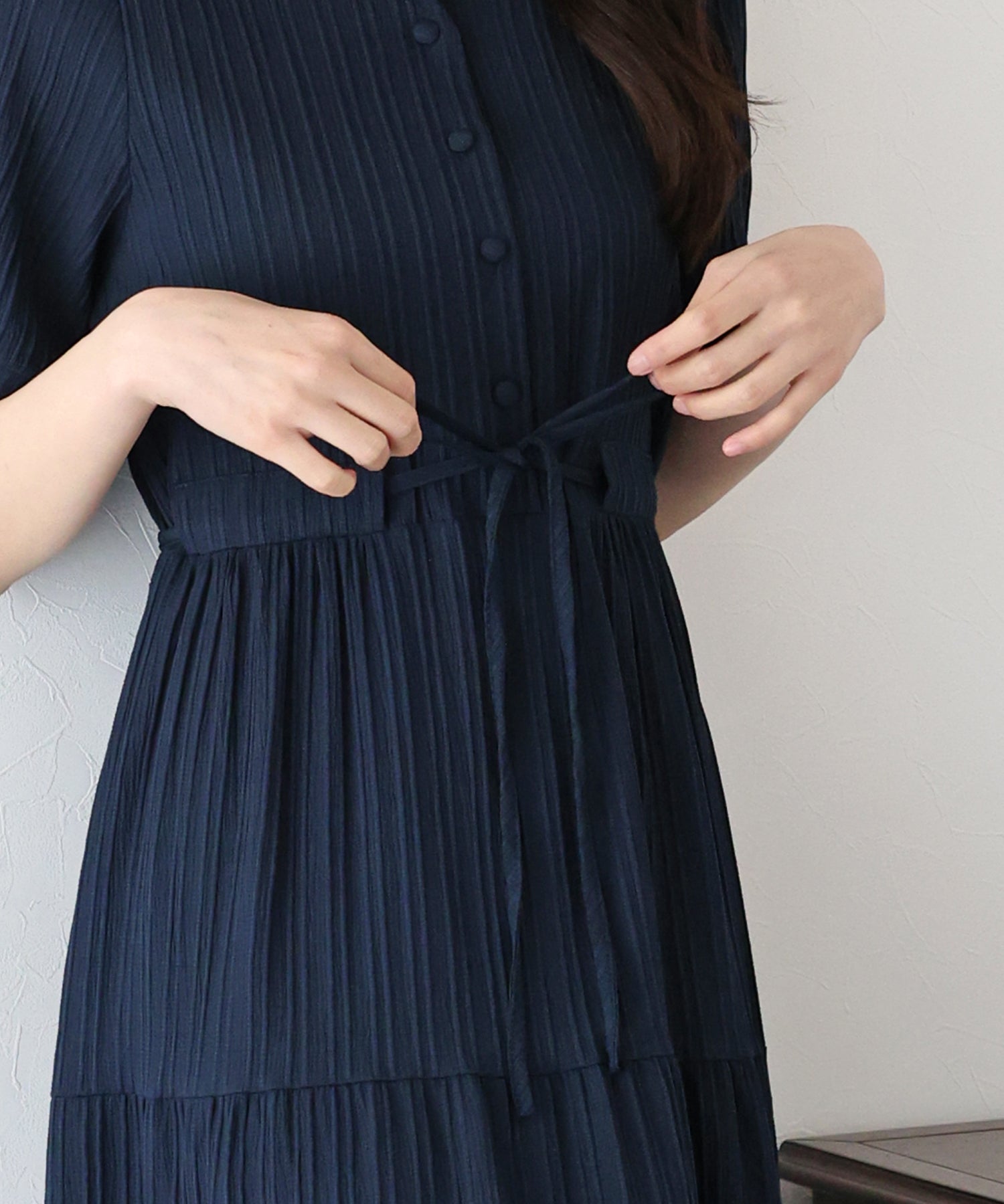 ハートネックティアード半袖ワンピース – BLUE ONLINE