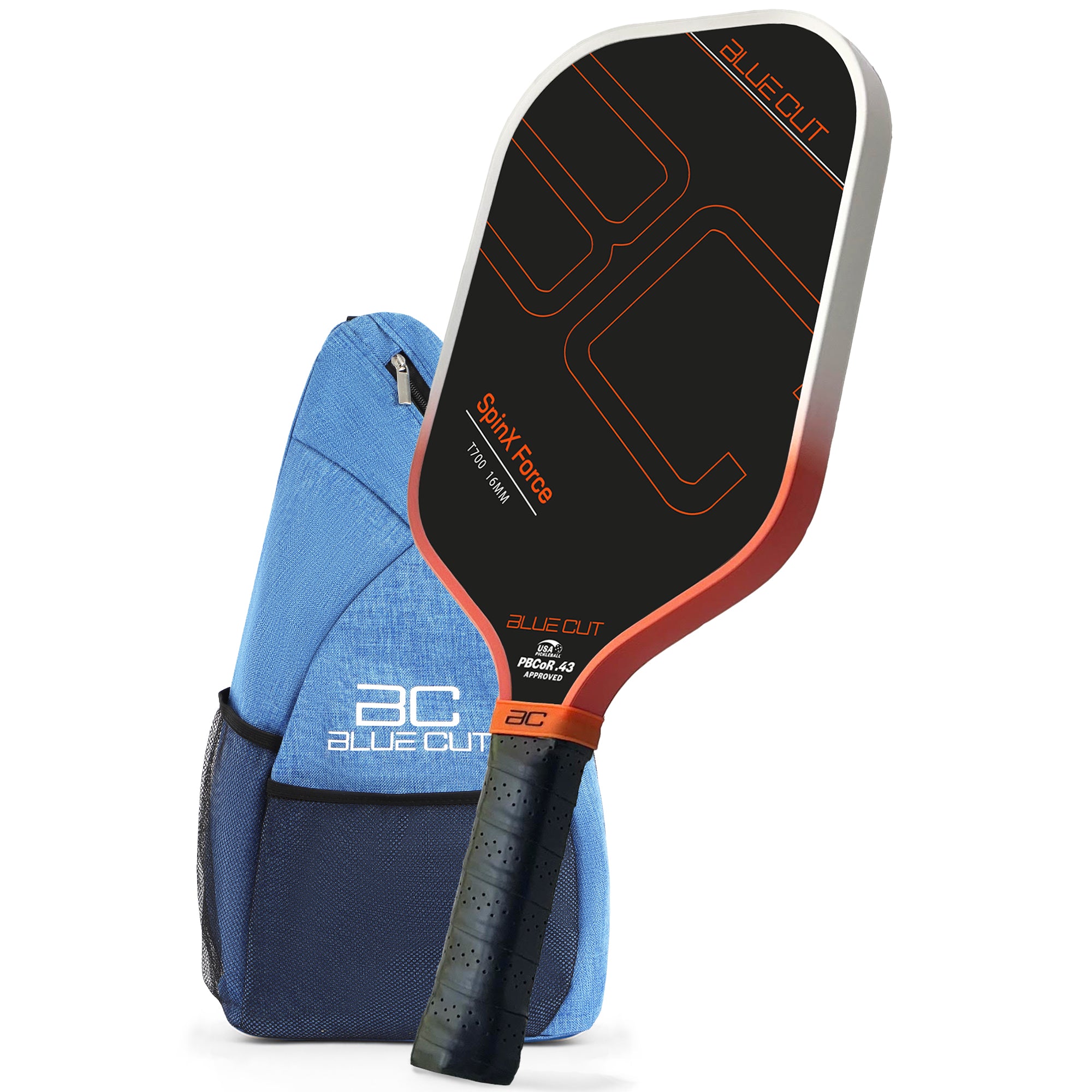 Orange Pickleball Paddle | T700 Carbon Fiber