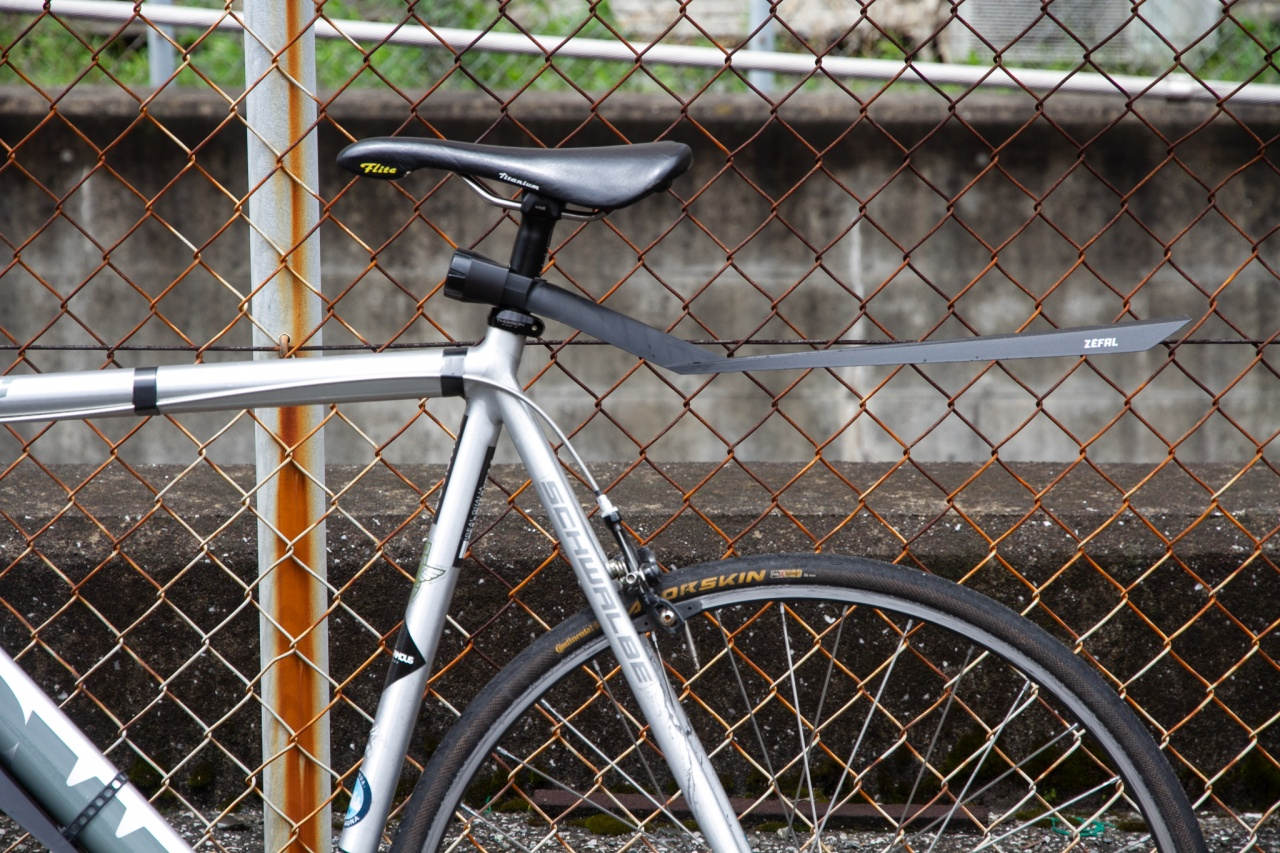 SIM WORKS* honjo Bros fender for brompton (silver) - BLUE LUG