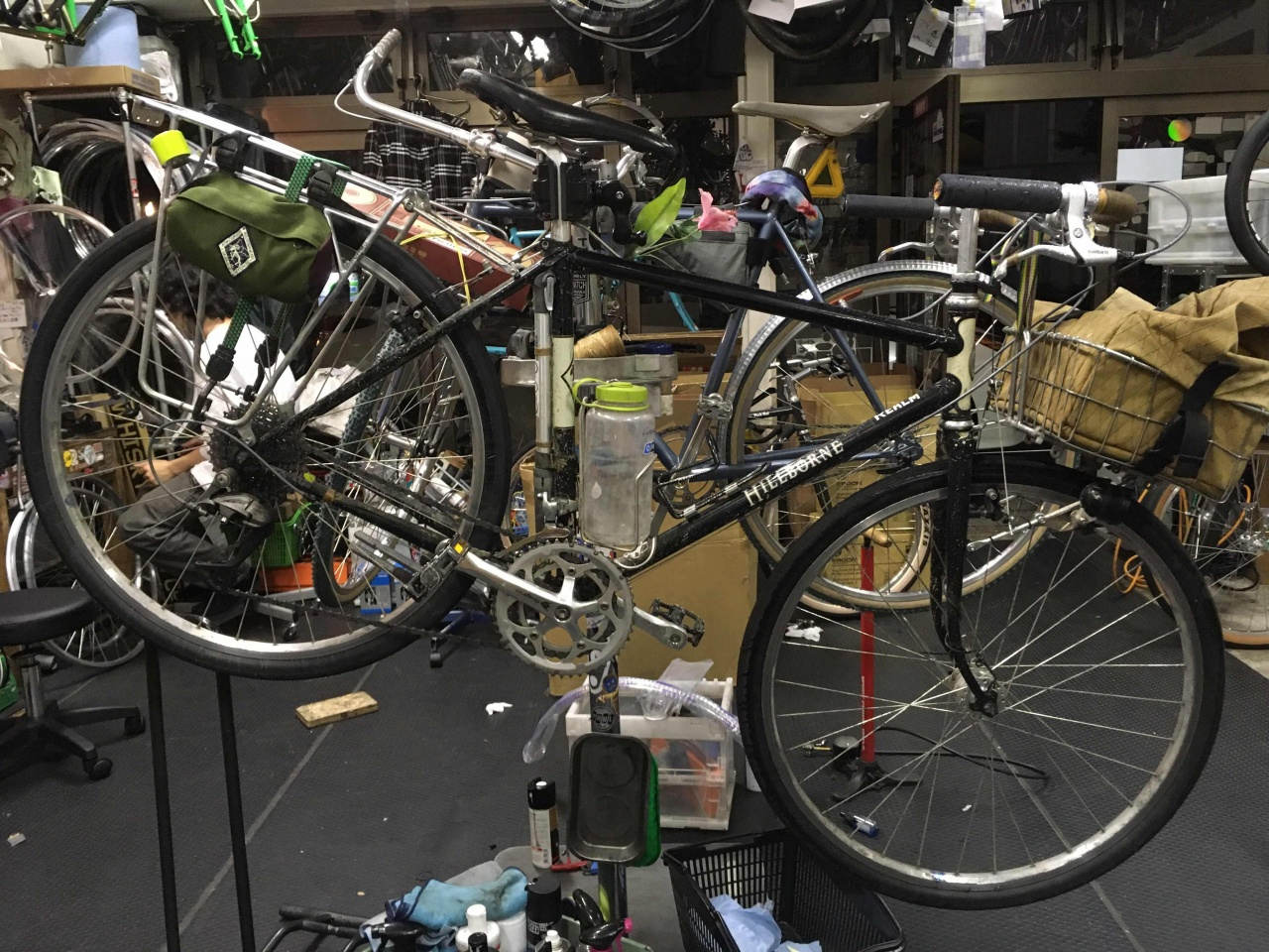 SIM WORKS* honjo Bros fender for brompton (silver) - BLUE LUG