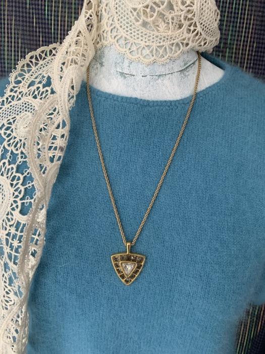 フランス 80s イヴサンローラン ネックレス ラインストーン