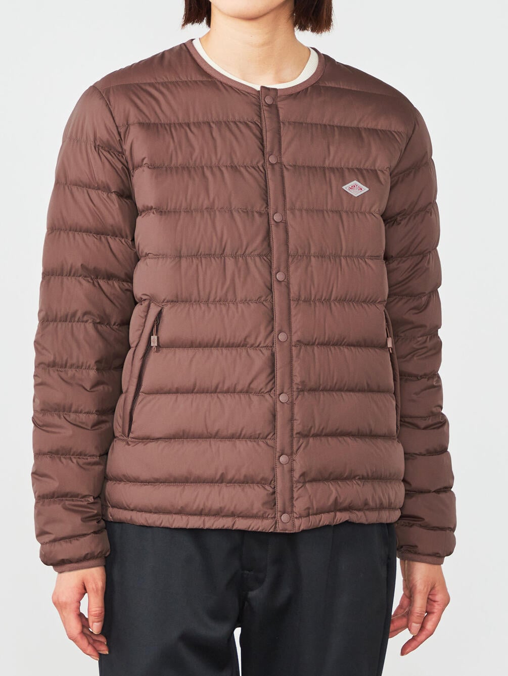 ノベルティ対象】DANTON | クルーネック インナーダウンジャケット WOMEN