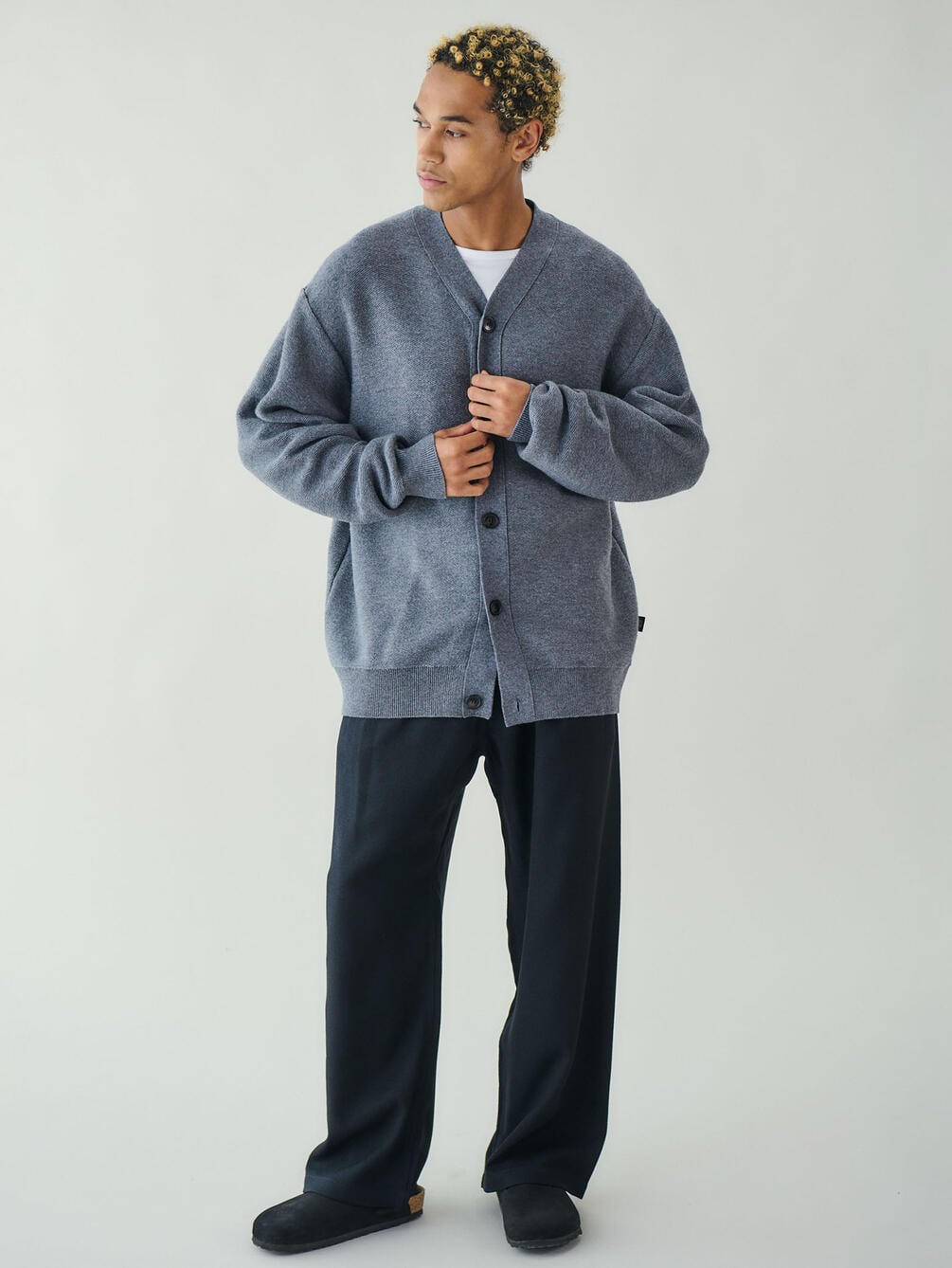 ORCIVAL | ウールコットン Vネックカーディガン MEN