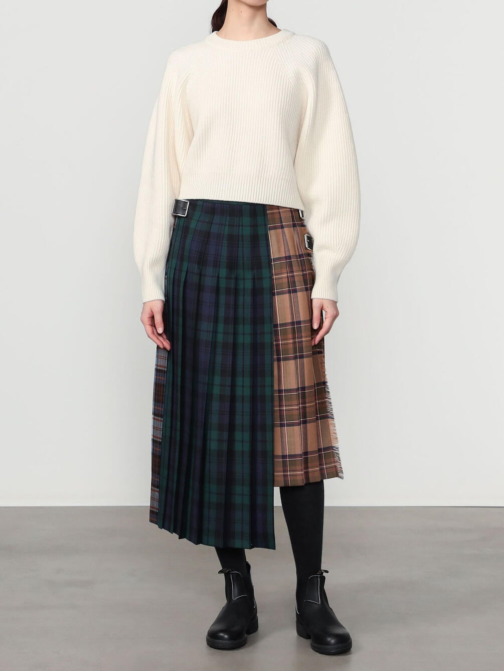 UNFIL | 【O'NEIL OF DUBLIN×UNFIL】アシンメトリー キルトスカート MV