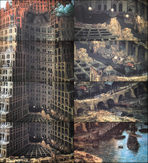 □情報 大友克洋(手描きスケッチ) 河村康輔(彩色、デジタルコラージュ