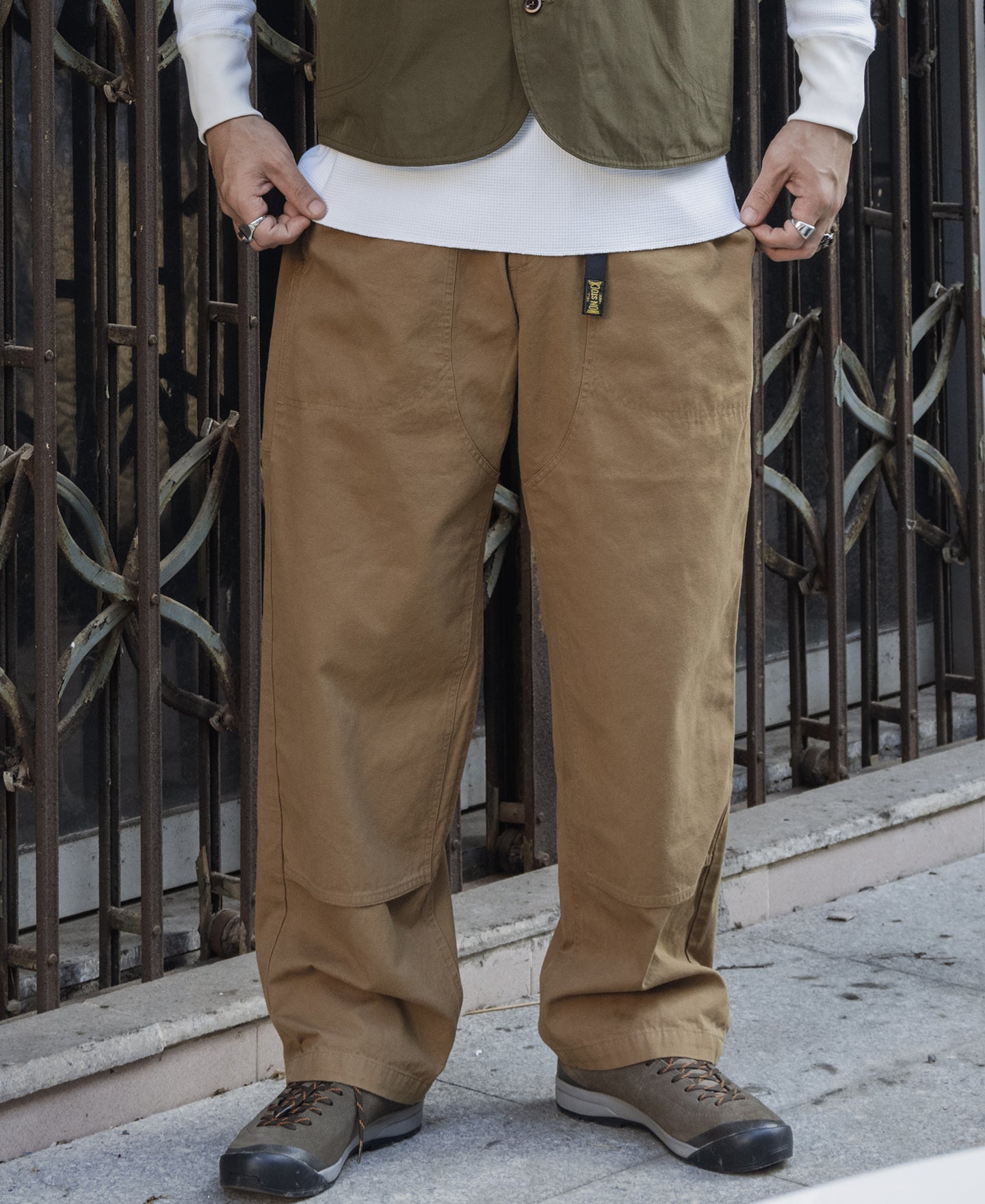 10 oz Cotton Canvas Double Knee Climbing Pants - Khaki | Bronson