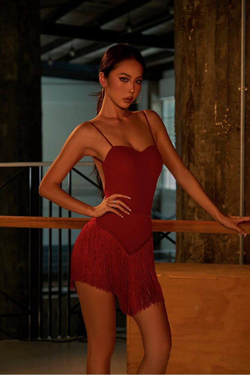 ZYM Dance Style, Dance leotard style 2212 Burgundy Red | bravo