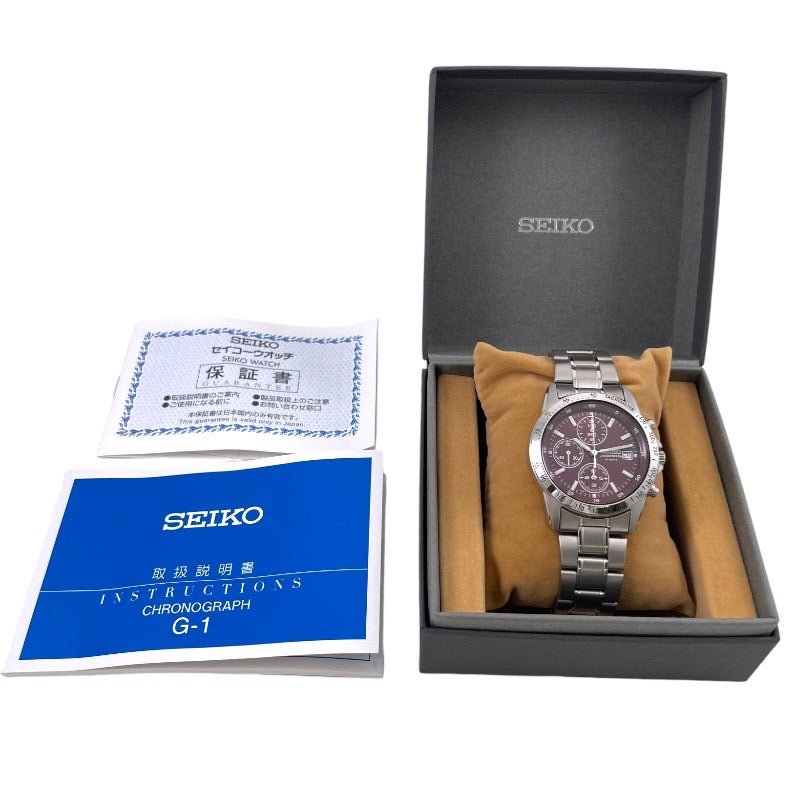 中古】【SEIKO】セイコー クロノグラフ クォーツウォッチ 7T92-0DW0
